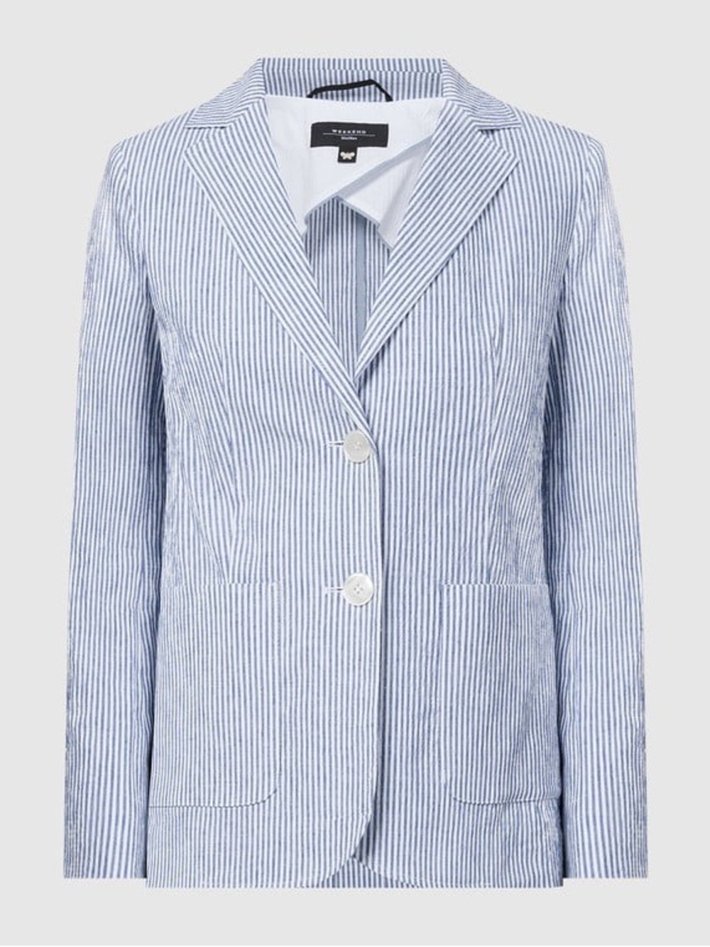 Max Mara Weekend Cotton Linen Striped Blazer Size Medium